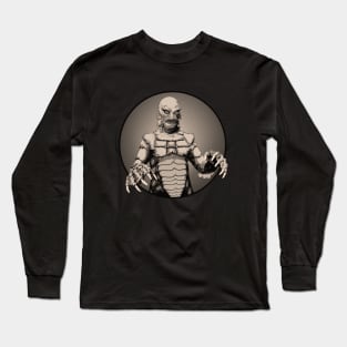Creature from the Black Lagoon Portrait (Sepia) Long Sleeve T-Shirt